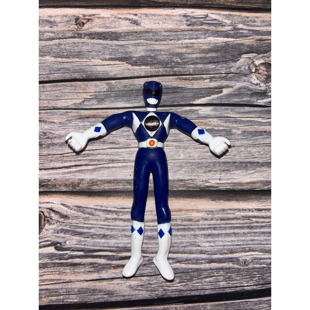 Vintage 1994 Gordy Mighty Morphin Power Rangers Billy Blue Ranger 5" Bendy Toy